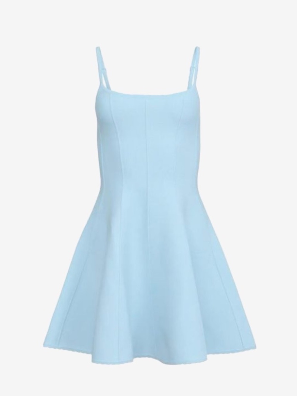 NWT Fleur du Mal Flared Corset Mini Dress Light Sky Blue